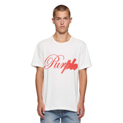 Purple T-Shirt Logo White