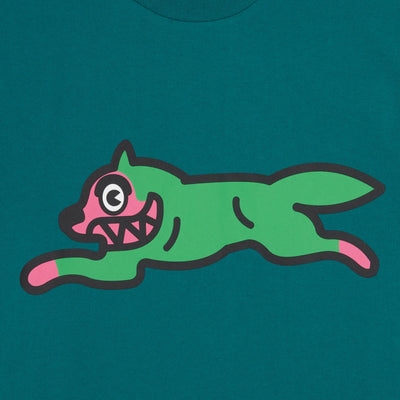 Ice-Cream T-Shirt Running Dog Teal