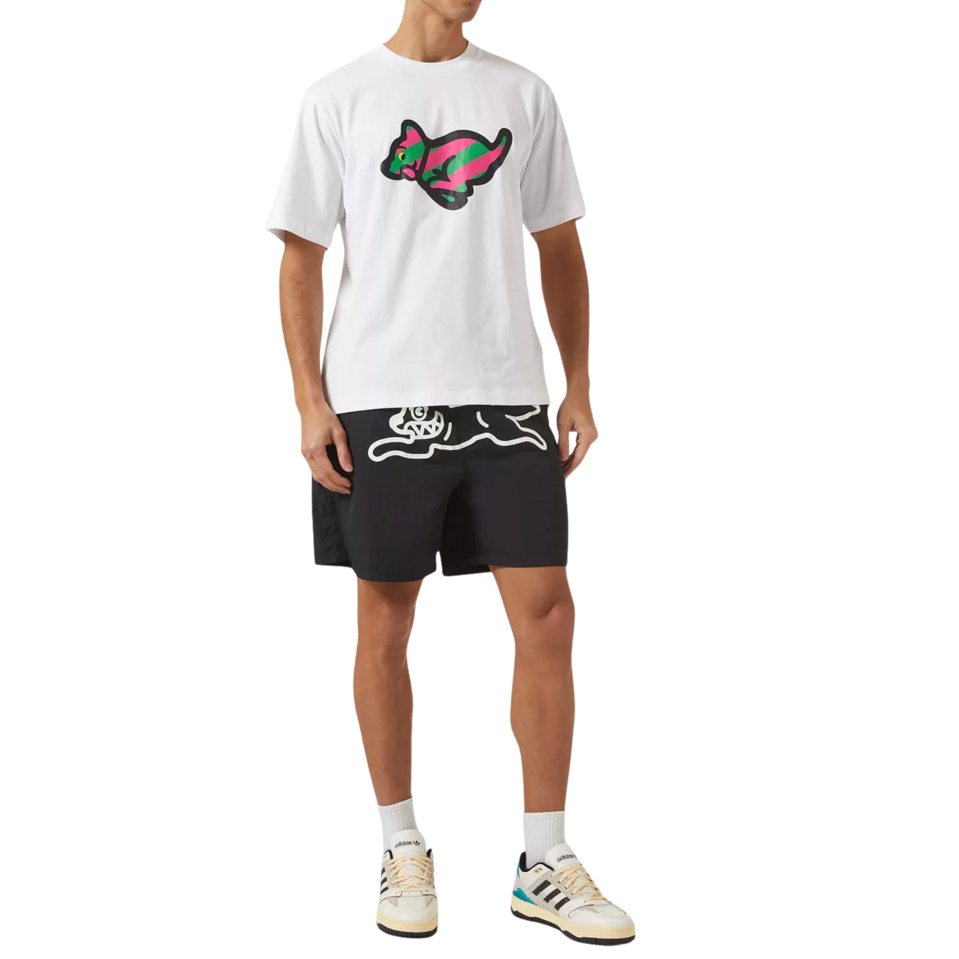 Ice-Cream T-Shirt Running Puppy White