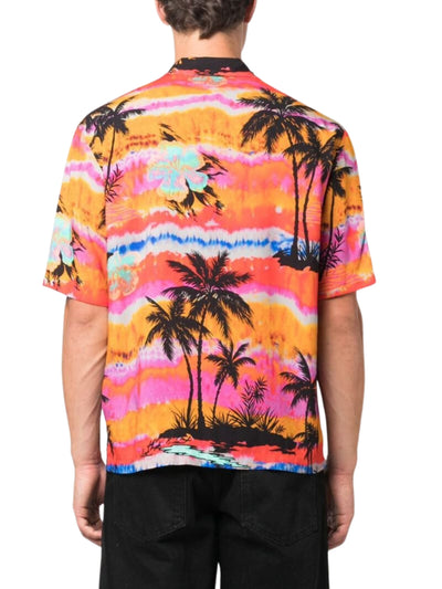 Palm Angels Shirt Palm Tree Fuchsia