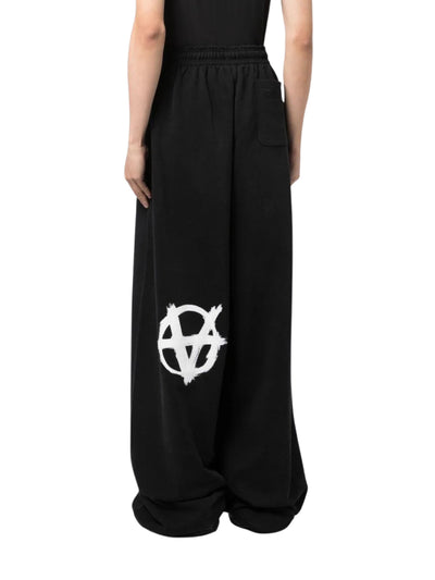 Vetements Track Pants Anarchy Logo Black