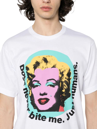 Comme Des Garcons T-Shirt Slogan White
