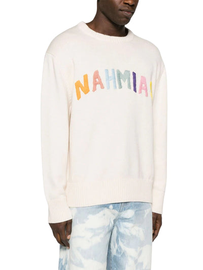 Nahmias Sweater Rainbow Intarsia Sand
