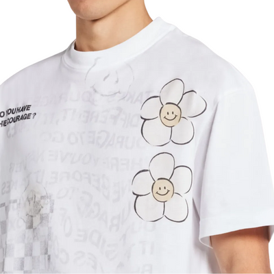 Mouty T-Shirt Chuck Smiley Allover Print White