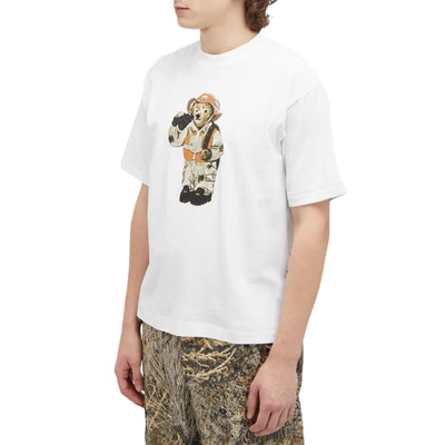 Market T-Shirt Hunter Bear White