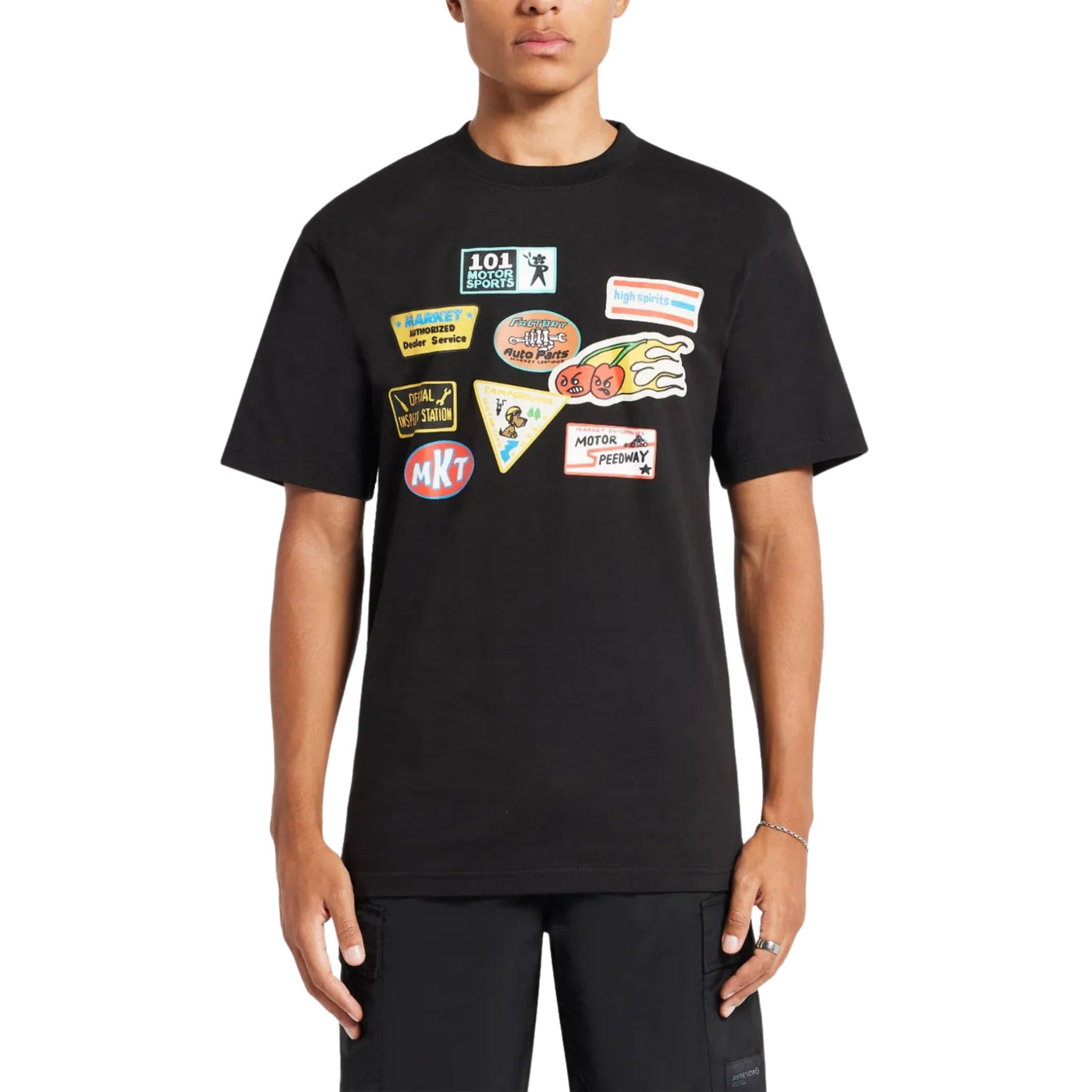 Market T-Shirt Patched Black