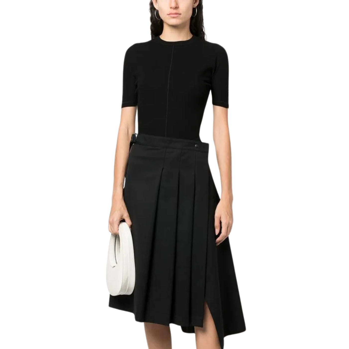 Y-3 Ladies T-Shirt Bottom Logo Black