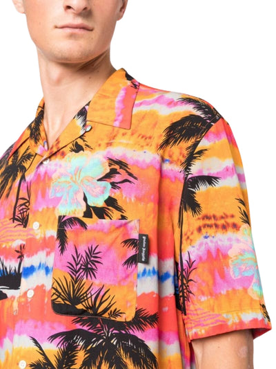Palm Angels Shirt Palm Tree Fuchsia