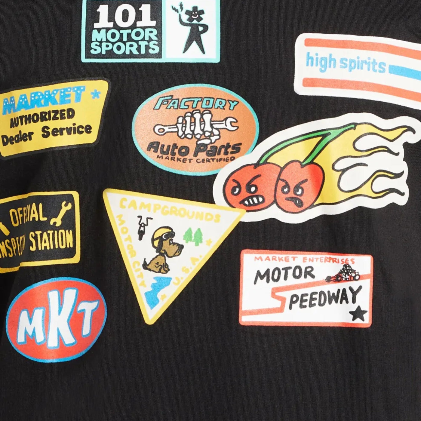Market T-Shirt Patched Black