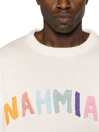 Nahmias Sweater Rainbow Intarsia Sand