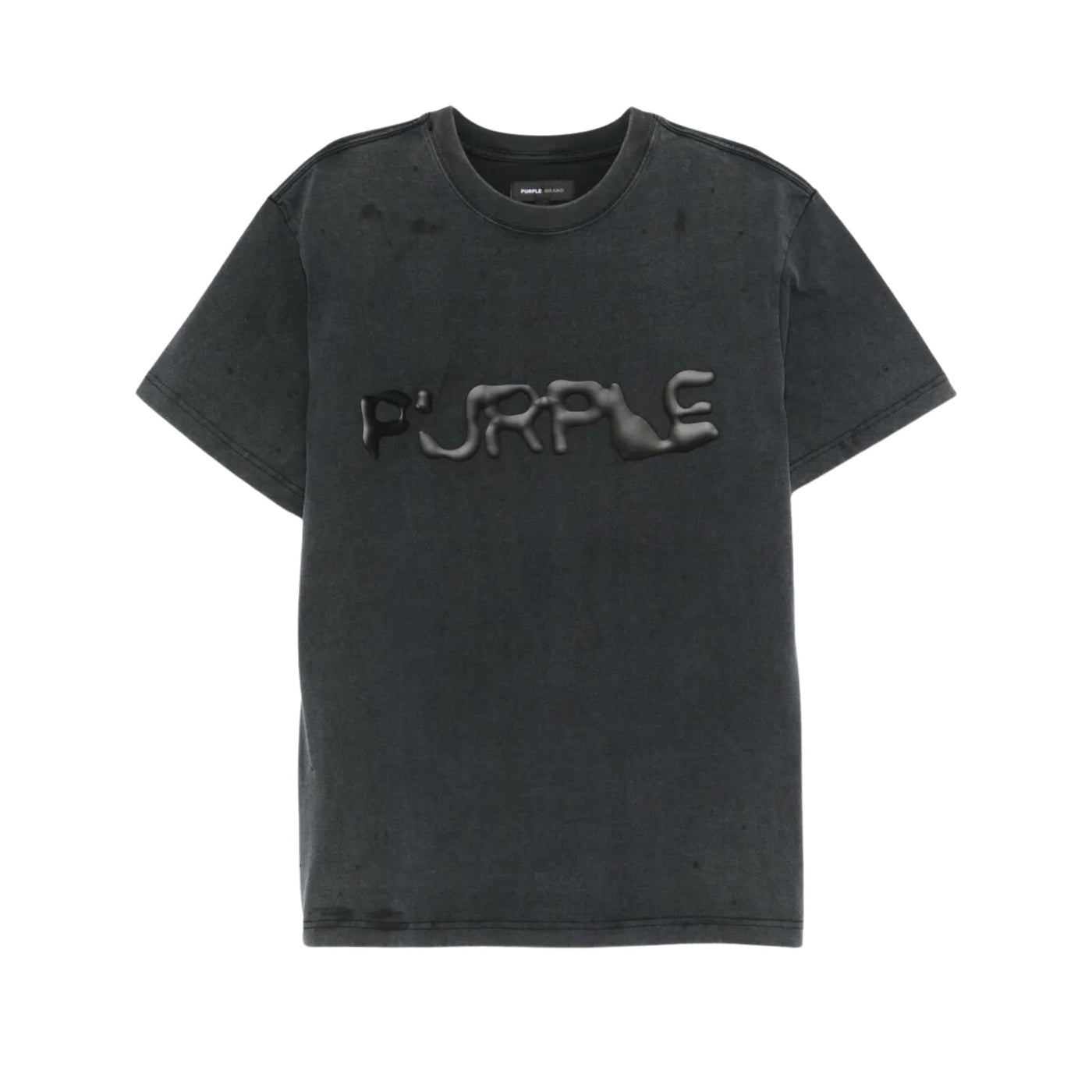 Purple T-Shirt Puff Logo Black
