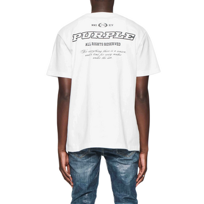 Purple T-Shirt Logo White