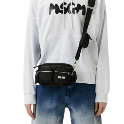 Msgm Bag Logo Black